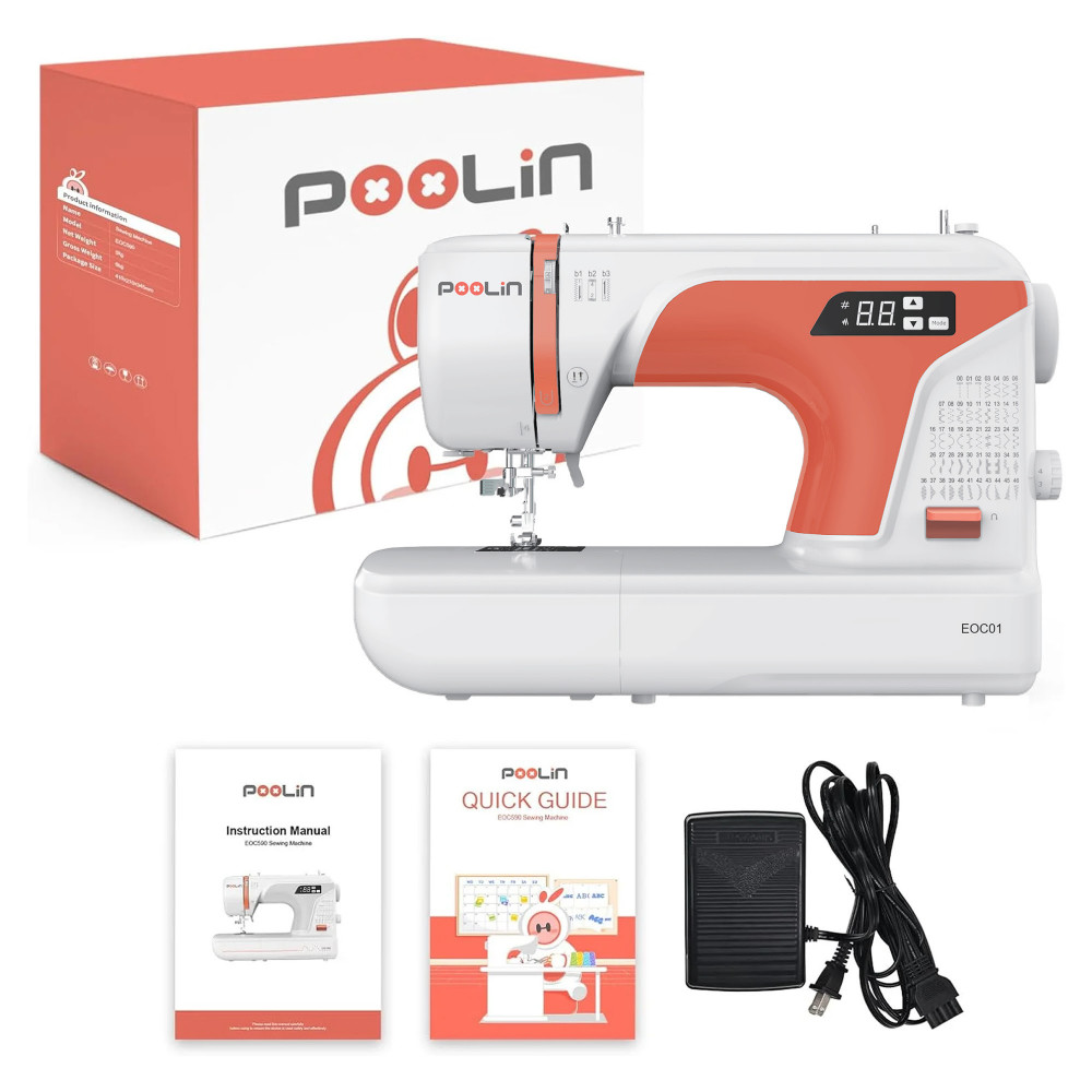 Preview: PooLin EOC03 Stickmaschine – WLAN & Touchscreen Stickmaschine 10 x 23,5 cm
